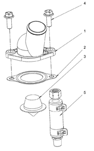 Engine Service Parts - Thermostat Diagram and Parts List for 076168-00  Briggs and Stratton Generator